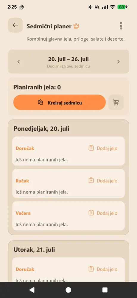 Sedmični planer u Kuvariziju
