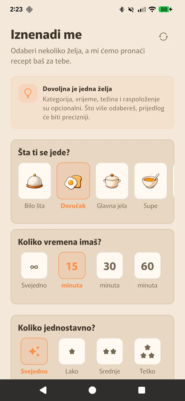 Iznenadi me - pronađi recept po želji